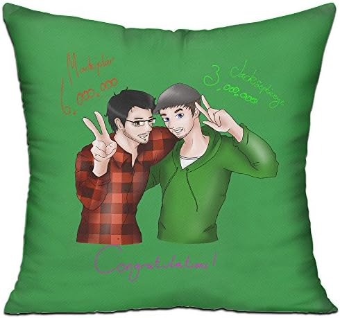 YesTown Markiplier And Jacksepticeye Throw Pillow Soft Velvet Core Included,18 "X 18 "