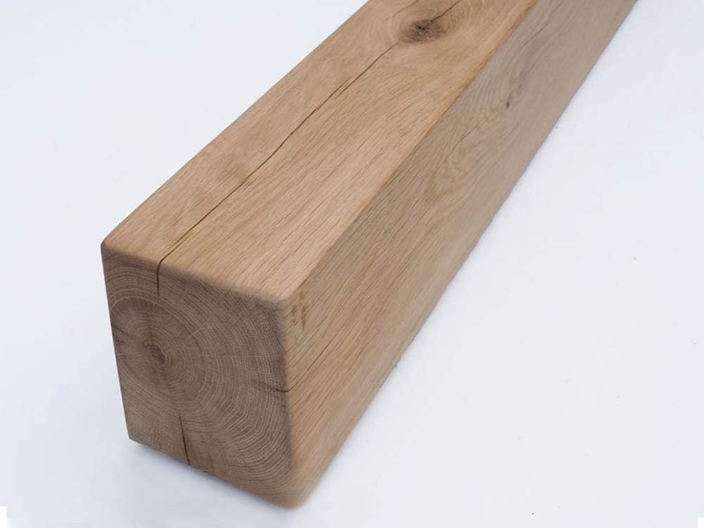 Traditional Beams Contemporary Solid Oak Beam 6"x4" Classic | Floating Fireplace Mantel Shelf Air Dried