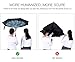 Inverted Double Layer Windproof UV Protection Reverse folding Rain Umbrellas for Men and Women (Peacock)