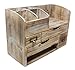 Executive Office Solutions Large Adjustable Wooden Office Desk Organizer for Desktop, Tabletop, or Counter – Wood Storage Shelf Rack – for Office Supplies, Desk Accessories, or Mail - Barnwood (WO13)