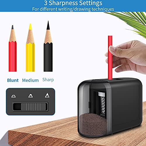 Electric Colored Pencil SharpenerBlack, Handheld Pencil Sharpener for