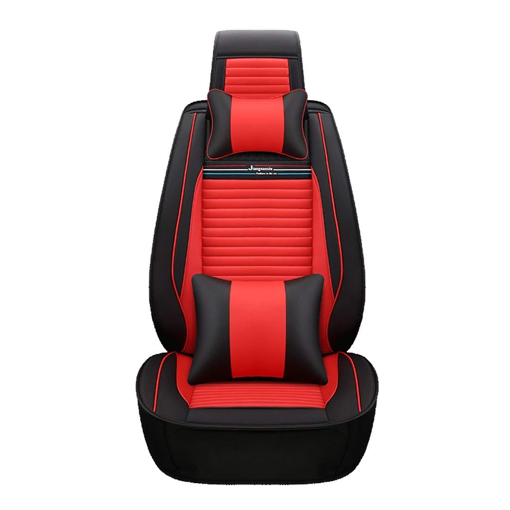 出産祝い マッサージクッション 色 5席用自動車用ユニバーサルフィットシートカバーシートクッションカバー カーシートクッション4シーズンユニバーサル カーマッサージクッション 19 5000 デラックスエディション Red デラックスエディション Red B07j628p4j