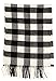 Love Lakeside-Men's Cashmere Feel Winter Plaid Scarf (One, Black & White Buffalo Check)