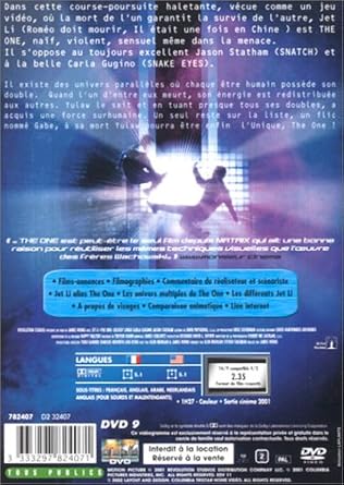 One The Dvd Top Blockbuster Amazon Fr Jet Li Delroy Lindo Carla Gugino Jason Statham James Morrison James Wong Jet Li Delroy Lindo Dvd Blu Ray