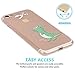 JAHOLAN iPhone 7 Case, iPhone 8 Case Amusing Whimsical Design Clear Bumper TPU Soft Case Rubber Silicone Cover for iPhone 7 iPhone 8 - Hungry Dinosaur