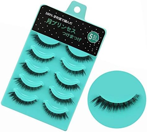 5 Pairs/Box Short False Eyelashes LASGOOS Hand-Made Natural Cross Winged Fake Daily Reusable Eye Lashes Eye Makeup L12
