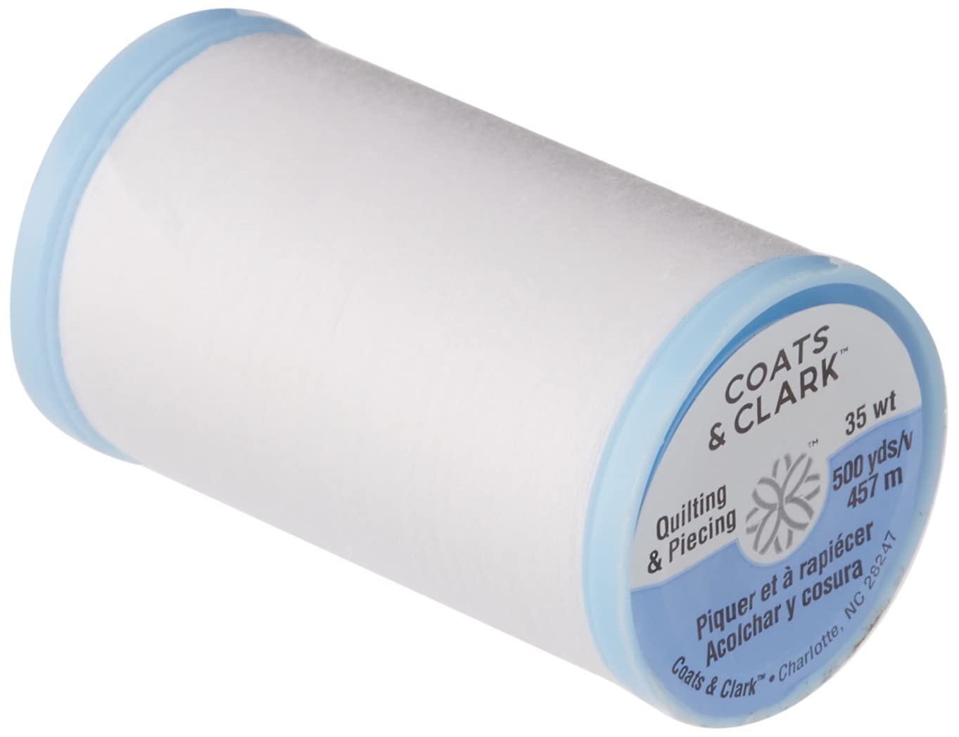 Coats Cotton Covered Quilting and Piecing Thread, 500-Yard, White