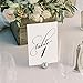 Bliss Collections Black Wedding Table Numbers, Double Sided 4x6 Calligraphy Design, Numbers 1-25 and Head Table Card Included