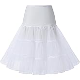 MMGKU Women's Vintage Rockabilly Petticoat Skirt Tutu 1950s Underskirt