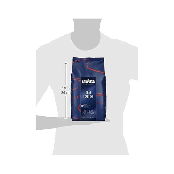 LAVAZZA GRAN ESPRESSO WHOLE BEAN COFFEE BLEND, MEDIUM ESPRESSO ROAST, BAG 2.2 LB (PACK OF 1), BALANCED AND RICH FLAVOR WITH NOTES OF COCOA