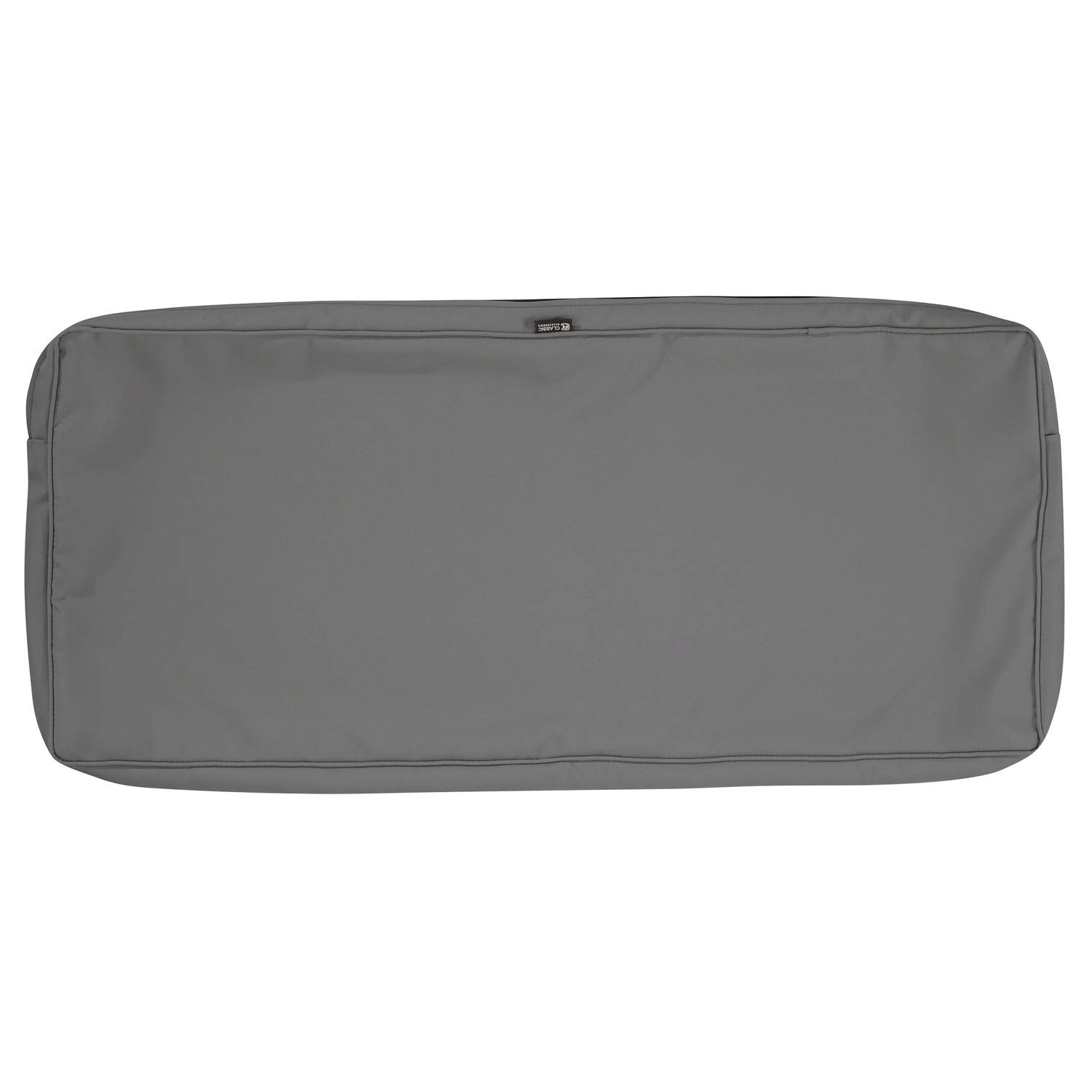 Classic Accessories Montlake Water-Resistant 54 x 18 x 3 Inch Outdoor Bench/Settee Cushion Slip Cover, Patio Furniture Swing Cushion Cover, Light Charcoal Grey, Patio Furniture Cushion Covers — image 1