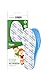 Adjustable Soft Hygienic Kids Shoe Insoles with White & Blue Latex Foam Swiss Tehchnology by Sanitized | Excelent Air Circulation Kaps Actifresh Kids