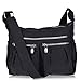 Vbiger Shoulder Bags Messenger Handbags Multi Pocket Waterproof Crossbody Bags (Black)