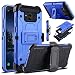 Galaxy S8 Active Case, Venoro Heavy Duty Armor Shockproof Rugged Protection Case Cover with Belt Swivel Clip and Kickstand for Samsung Galaxy S8 Active 5.8" 2017 Release (Light Blue)