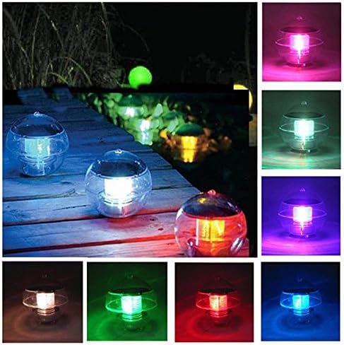 Coquimbo Solar Floating Light for Pool Pond Waterproof ABS Plastic with Color Changing LED Solar Light Globe Night Light Lamp Garden Swimming Pool Party Home Decor (1 Pack, Diameter:11cm)