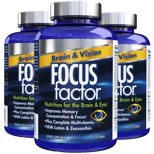 Focus Factor Brain and Vision Supplement, 120 Count Eye Vitamin and