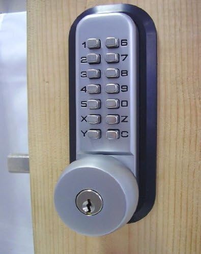 All-Weather Mechanical Keyless Deadbolt Door Lock - Satin Chrome, #0409 by Anaconda