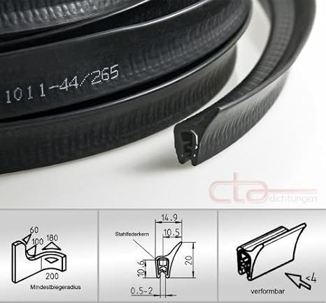 Dichtung Dichtprofil Kederband Kantenschutz EPDM Schwarz KB 1 3mm 1c11 30
