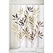 iDesign Fabric Leaves Shower Curtain for Master, Guest, Kids', College Dorm Bathroom, 72