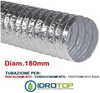 Hose Diam.180 Aluminium Extendable Simple 10 mt. for Conditioning