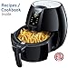 FrenchMay Touch Control Air Fryer, 3.7Qt 1500W, Comes with Recipes & Cook Book (Black)
