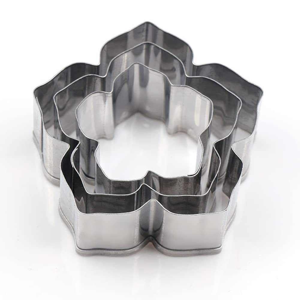 Easiest 3D DIY Morning Glory Petal Gum Paste Fower Cutter Fondant Mold Icing Cookie Tool Sugarcraft Decorating Mould 5 PCS for 5 Sizes