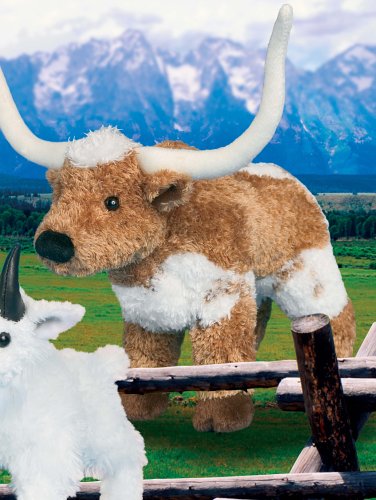 T-bone Longhorn Steer Soft Cuddly Farm Barnyard Animal 8" By Douglas Cuddle Toys