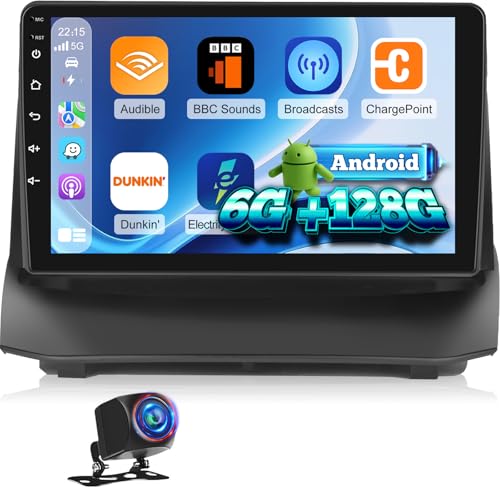 NHOPEEW 8 Core 6+128G Android Car Radio for Ford Fiesta 2009-2017 with Wireless Carplay and Android Car DSP Wifi GPS Steering Wheel Controls 360 Panoramic View