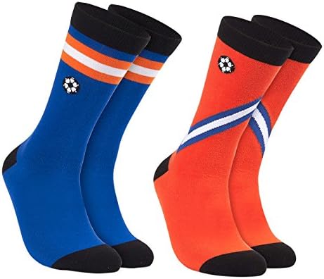 Men Crew Socks โ 2 Pair Printed Soccer Casual Dress Socks, World Cup National Team Jersey Design