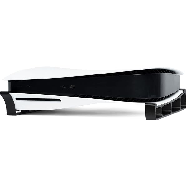 thumbnail interactive-video image 1 of Vertical Stand Holder Dock For PS5 Disc Version – Black Console Base Mount 1 of 4