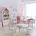 Fantasy Fields - Swan Lake Ballerina Kids Wooden Bookshelf with 3-Tier Shelf and Cabinet for Girls' Bedroom - House Shape, Hand-Crafted & Hand-Painted Furniture - White/Pink (TD-12717A)