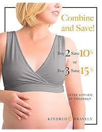 Kindred bravely extra suave algodón orgánico brasier de lactancia & maternidad sueño sin aro