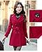 Youtobin Women's New Winter Dress-Coats Slim Long Woolen Coat M Red
