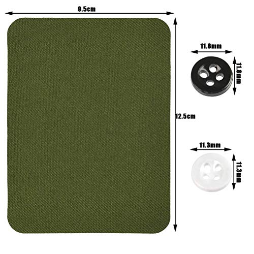 WOWOSS 30 Pieces Iron On Fabric Patches and Mini Sewing Kit for Repaire Jeans, Pants, Shirts and Clothing, 29 Colors, 4.9 x 3.7 Inch