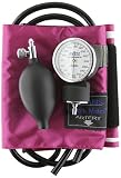 MABIS MatchMates Aneroid Sphygmomanometer Manual Blood Pressure Monitor Kit with Calibrated Nylon Cuff and Carrying Case, Professional Quality, Magenta