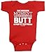 Threadrock Baby That Awkward Moment When Mom Sniffs Your Butt Infant Bodysuit 6M Red