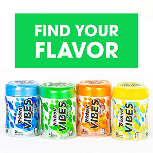 TRIDENT VIBES SUGAR FREE GUM, SPEARMINT RUSH FLAVOR, 1 GO-CUP (40 PIECES TOTAL)