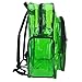 Green Clear Transparent PVC Multi-pockets School Backpack/ Outdoor Backpack