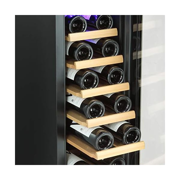 Bossin-Wine-Cooler-Refrigerator-Fridge-19-Bottles-Dual-Zone-Wine-Cellar-Built-in-Freestanding-Wine-Chiller-with-Stainless-Steel-Digital-Memory-Wood-ShelvesSilverCompressor-19-Bottle