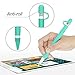 Silicone Case for Apple Pencil Holder Sleeve Skin Pocket Cover Accessories for iPad Pro, Soft Grip Pouch with Charging Cap Holder and 2 Protective Nib Covers(Green)