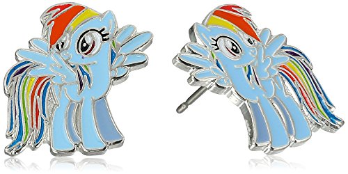 My little pony girls  brass fine silver plated rainbow …