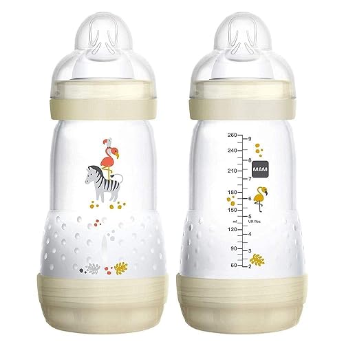 MAM Baby Bottles for Breastfed Babies MAM Bottles Anti Colic White