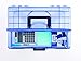 STAPLES 757451 Portable File Box Letter Size Clear w/Blue Lid (110990)