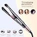Automatic Release Negative Ions. Flat Iron Hair Straightener and Hair Curler Tool, 2 in 1 Hair Straightening Curling Iron 3D Concave and Convex Titanium Plate New #Blackthumb 2