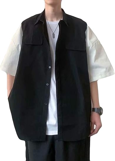 Amazon Alhylaシャツ メンズ 半袖シャツ レイヤードフェイク かっこいい 個性 メンズ トップス 夏原宿風 韓国 スタイリッシュ プルオーバー シャツ カーゴアンダーシャツ シャツ 通販 Amazon Alhylaシャツ メンズ 半袖シャツ レイヤードフェイク かっこいい 個性 メンズ トップス 夏原宿風 韓国 スタイリッシュ プルオーバー シャツ カーゴアンダーシャツ シャツ 通販