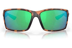 Costa Del Mar Sunglasses for Men - Reefton Mens Polarized Sunglasses - Fishing, Boating & Beach UV Protection 580G, Size 64