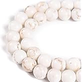 4mm Genuine White Turquoise Bead Gemstone Round Semi Precious Loose Beads for Jewelry Making 15"