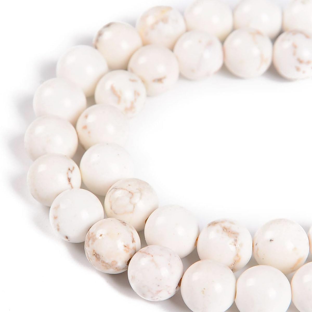 Natural White Turquoise Loose Beads for Jewelry Making 4mm Round Semi Precious Gemstone 15 inch(90-95pcs/strand)