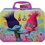 Trolls Deluxe Rectangle Tin Box With Plastic Handle & Clasp
