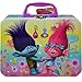 Trolls Deluxe Rectangle Tin Box With Plastic Handle & Clasp